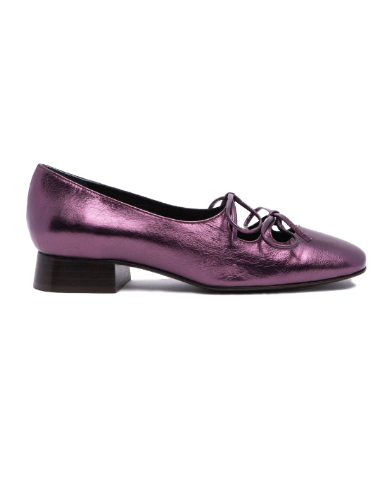 Isabel plum metallic napa